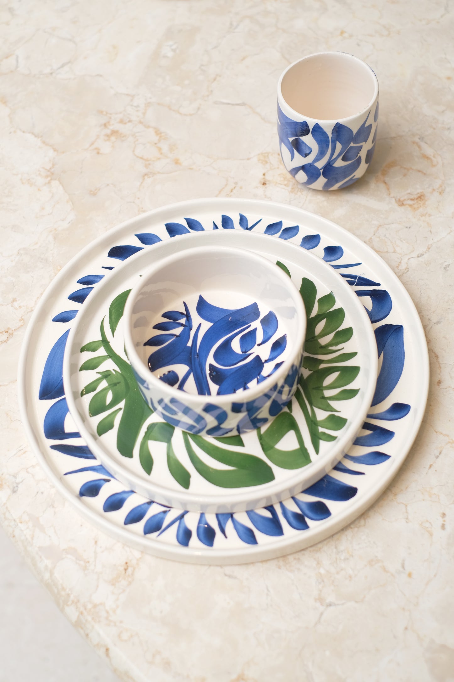 طقم خط - أزرق