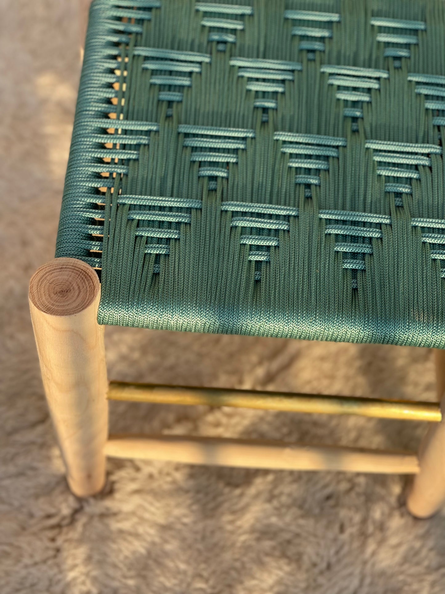 NATURAL WOVEN STOOL - SMALL