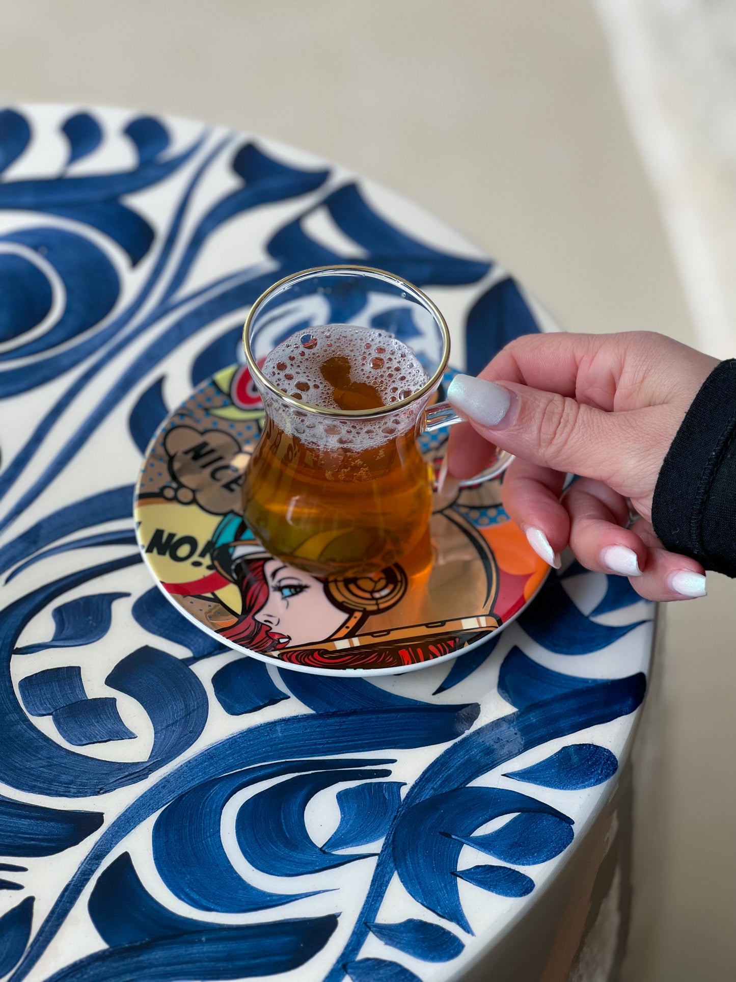 CALLIGRAPHY SIDE TABLE