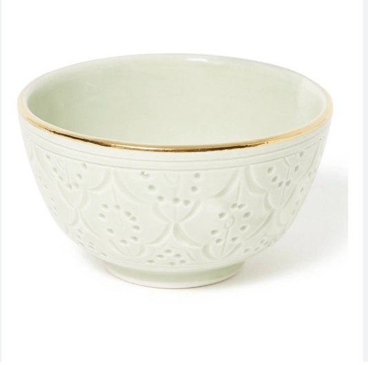 Almond Green empreinte bowl