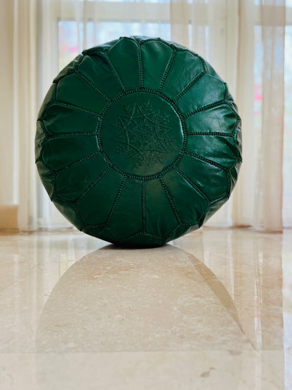 LEATHER POUF