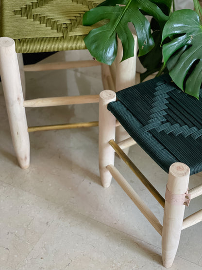 NATURAL WOVEN STOOL - MEDIUM