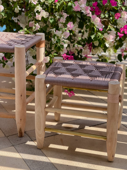 NATURAL WOVEN STOOL - MEDIUM