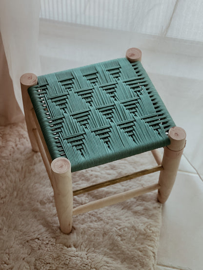 NATURAL WOVEN STOOL - MEDIUM