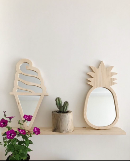 KIDS WOODEN MIRROR